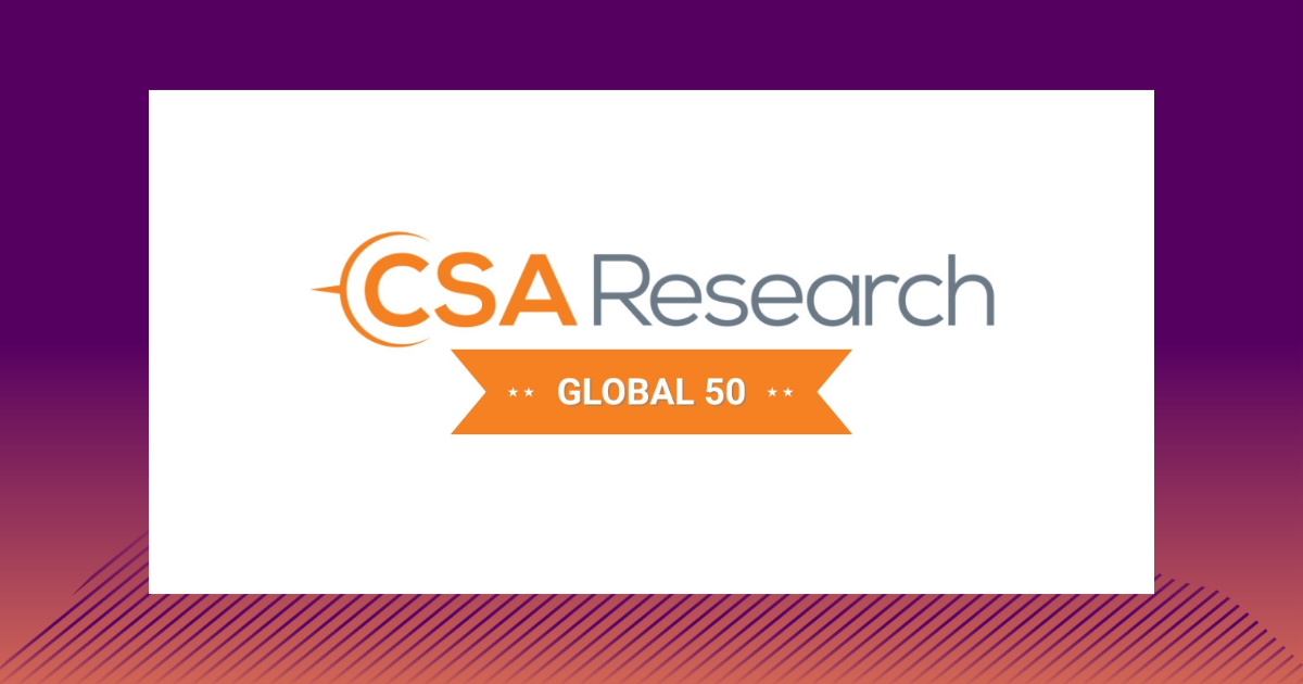 PGLS Named a Top 50 Global LSP by CSA Research