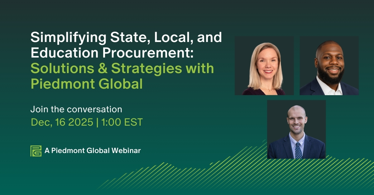 Simplifying State, Local, and Education Procurement with Piedmont Global